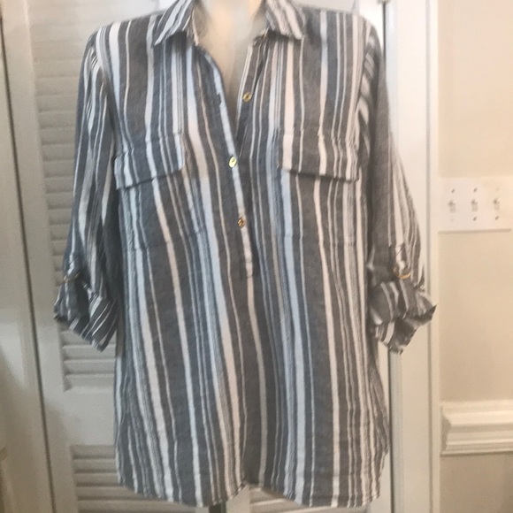 Ellen Tracey Linen Blouse - Picture 2 of 9